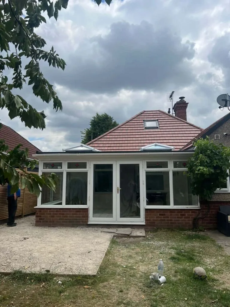 This is a photo of a hipped roof on a bungalow that has just had roof repairs carried out. Works carried out by MCM Roofing Repairs Shaftesbury